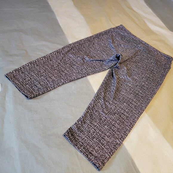 Tweed Print Crop Leggings Gray White Size Medium - Picture 7 of 9